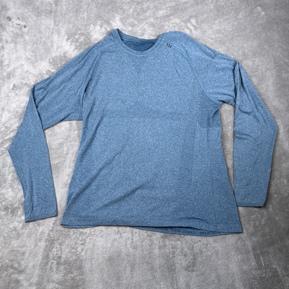 Lululemon Mens Metal Vent Tech T Shirt Long Sleeve Size Large Blue